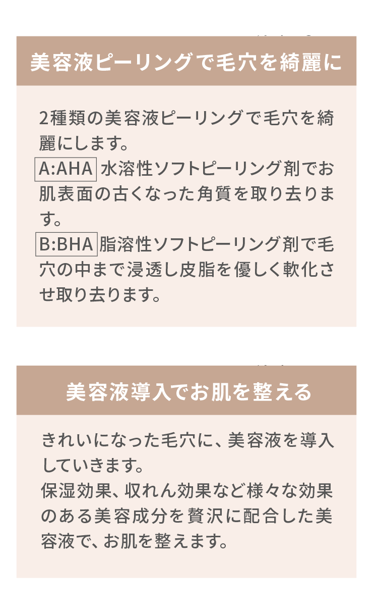 施術直後から肌のハリを実感　時間をかけてさらに効果を実感